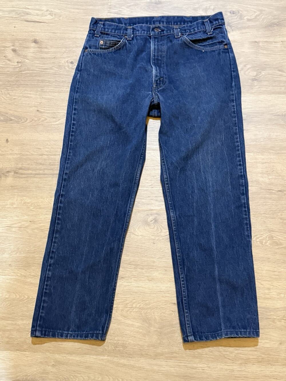 Vintage 1986 Levis 505 Orange Tab Jeans Made in USA Dark Wash 36x28 20505 0217